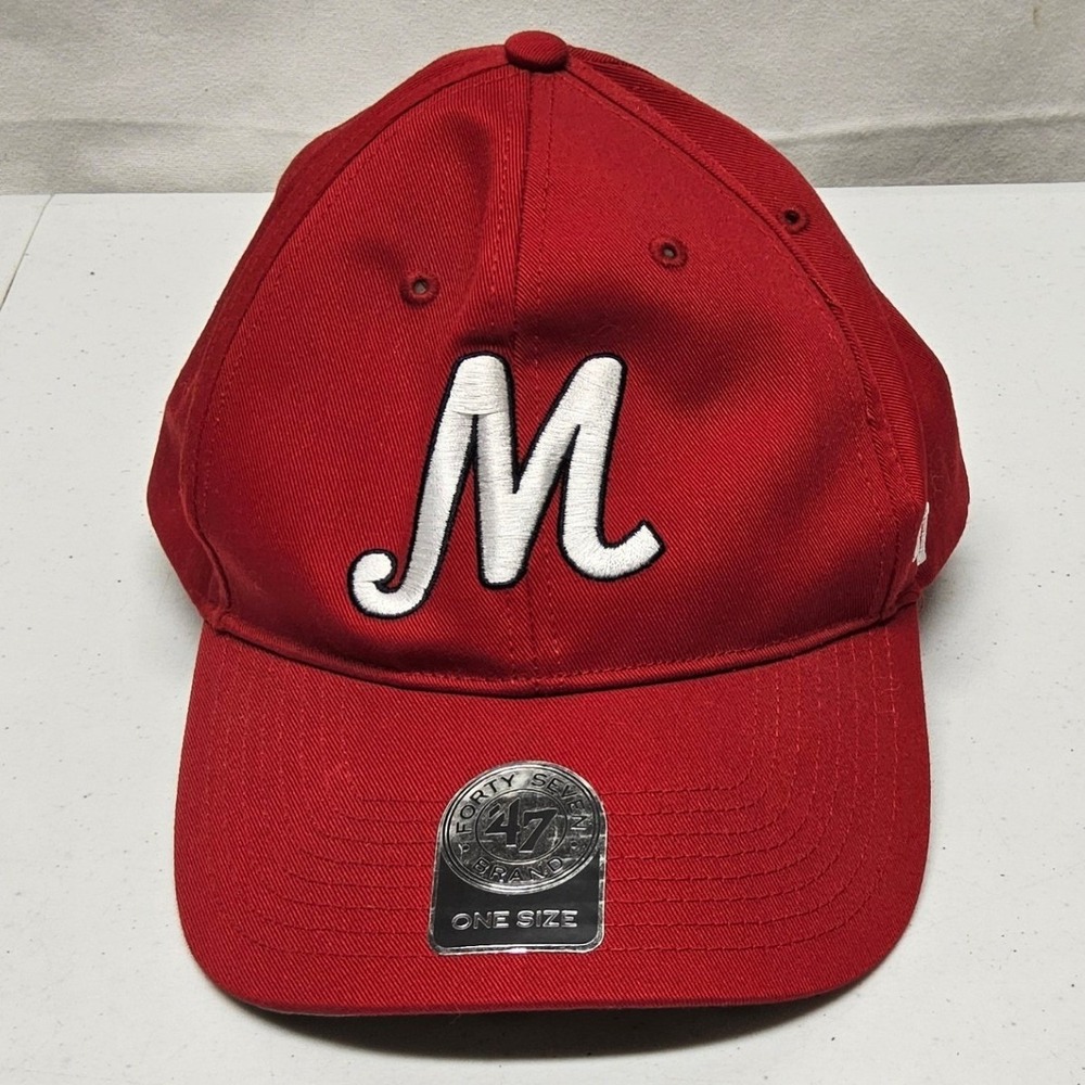 47 Brand MiLB Baseball Hat Mens OSFM Red Snapback Memphis Redbirds M Logo Cap